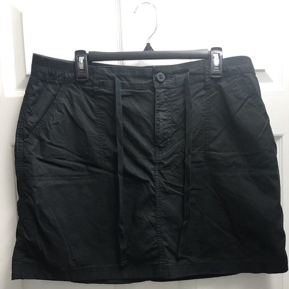 Black Twill Skort